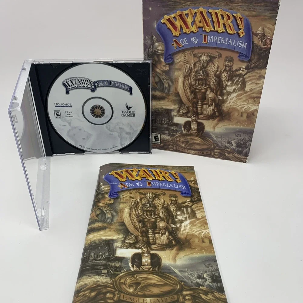 Lot 4 Vintage PC Games CD-ROM: RISK, War, Railroad Tycoon, SimCity 4